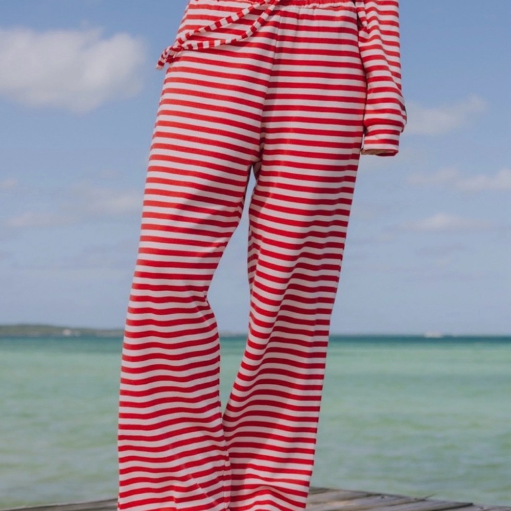 Daily Drills Pink/Red Striped Pants
